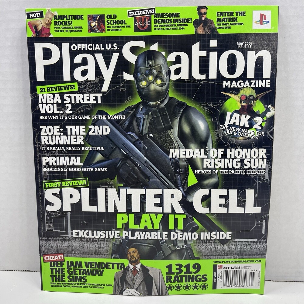 Official US PlayStation Magazine Issue 68 May 2003 w/ Demo Disc Splinter Cell